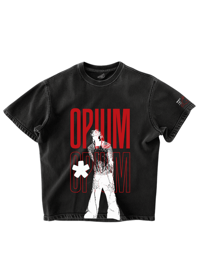 OPIUM PLAYBOY CARTI - BLACK OVERSIZE TEE