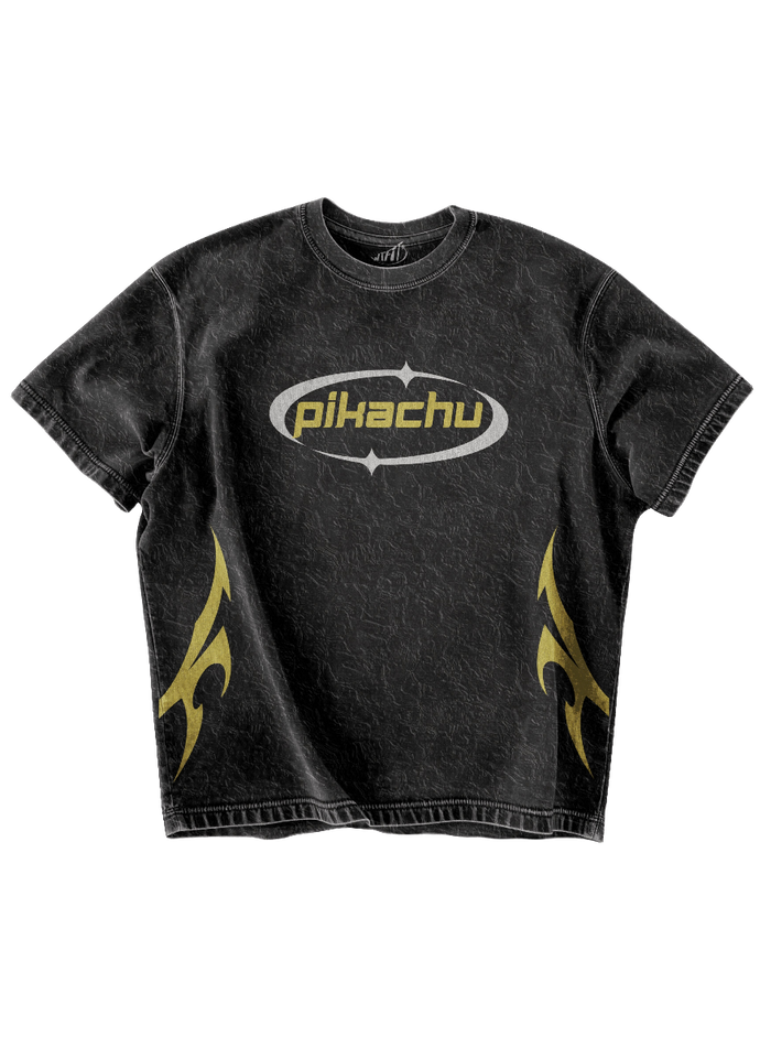 PIKACHU Y2K⚡- ACID WASH OVERSIZED TEE