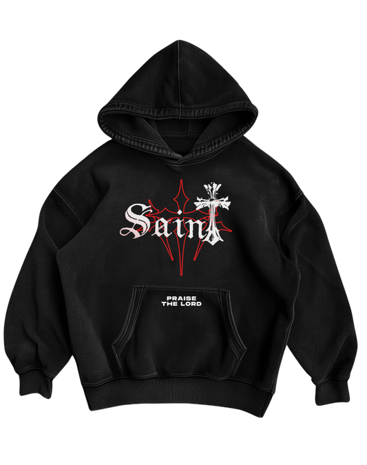 SAINT GOTHIC - BLACK OVERSIZED HOODIE