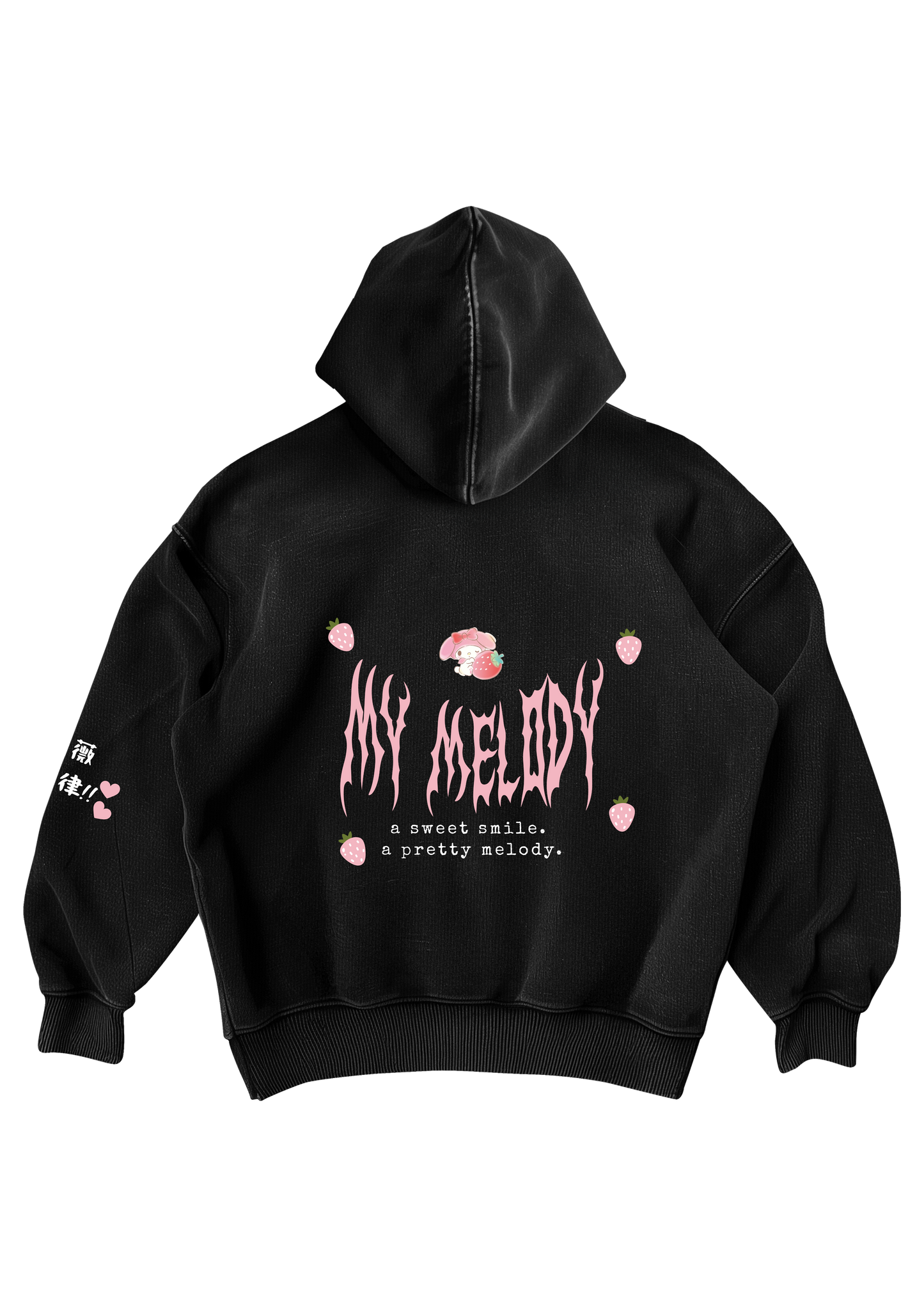 MY MELODY - BLACK ZIP UP HOODIE