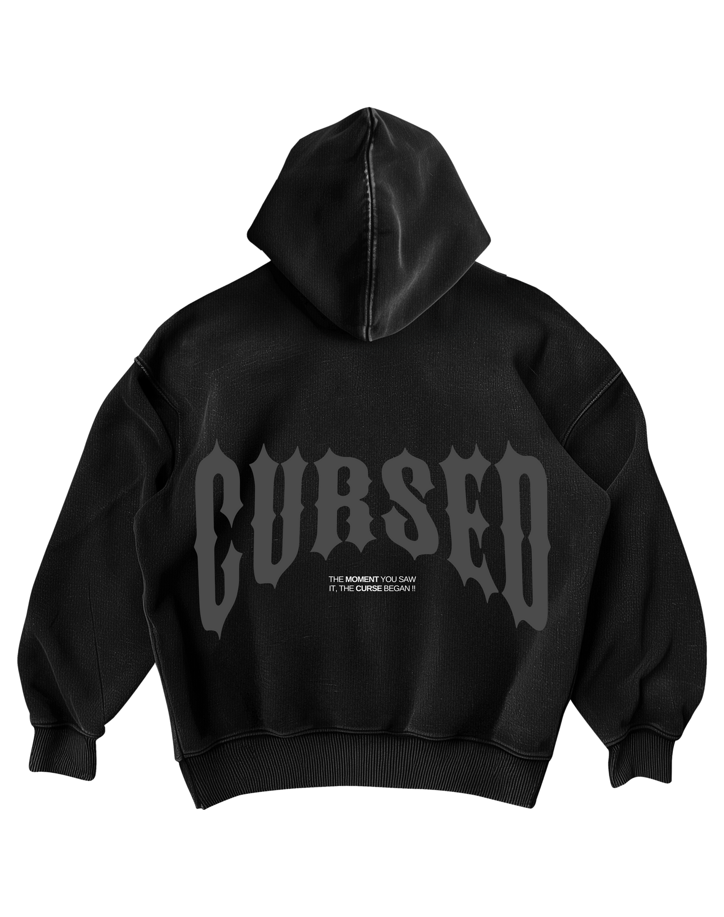 CURSED GOTHIC - BLACK ZIP UP HOODIE