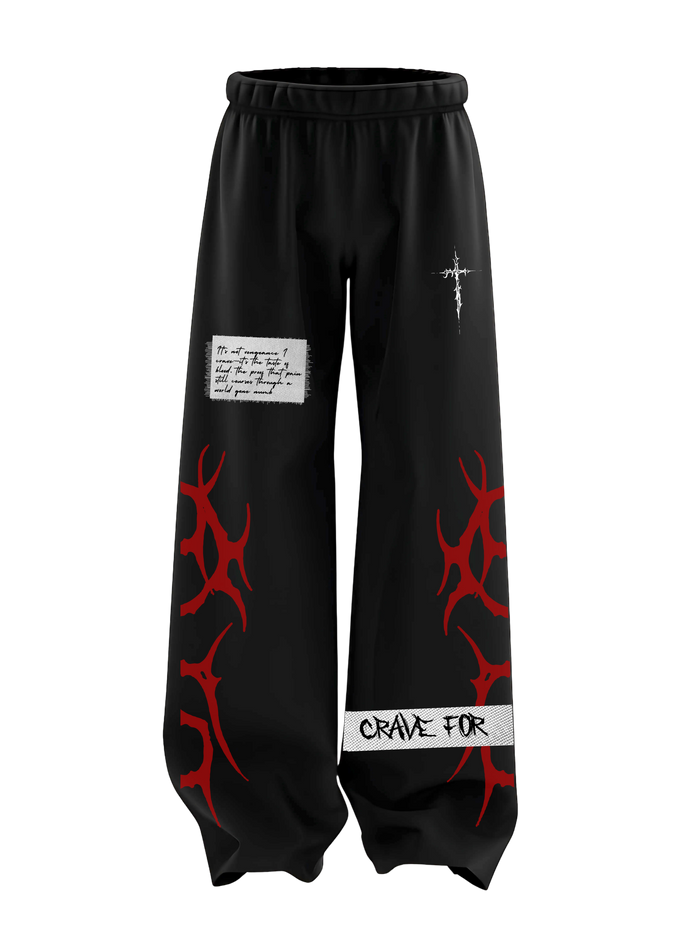 BLOOD CRAVE PATCHWORK - UNISEX SWEATPANTS