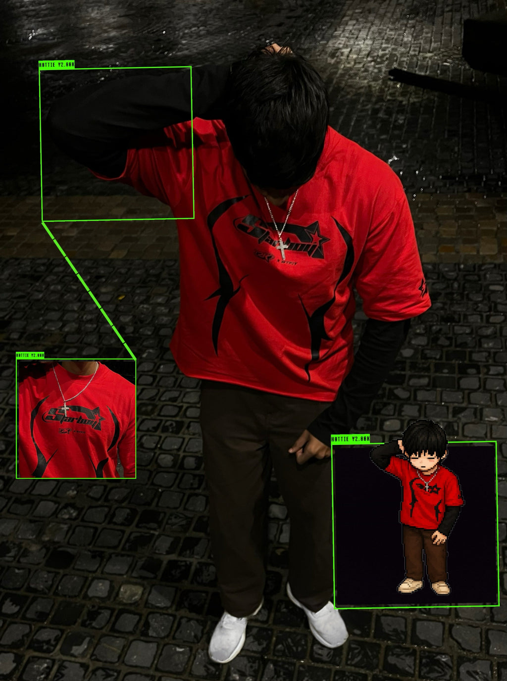 Y2K STARBOY - RED OVERSIZE TEE