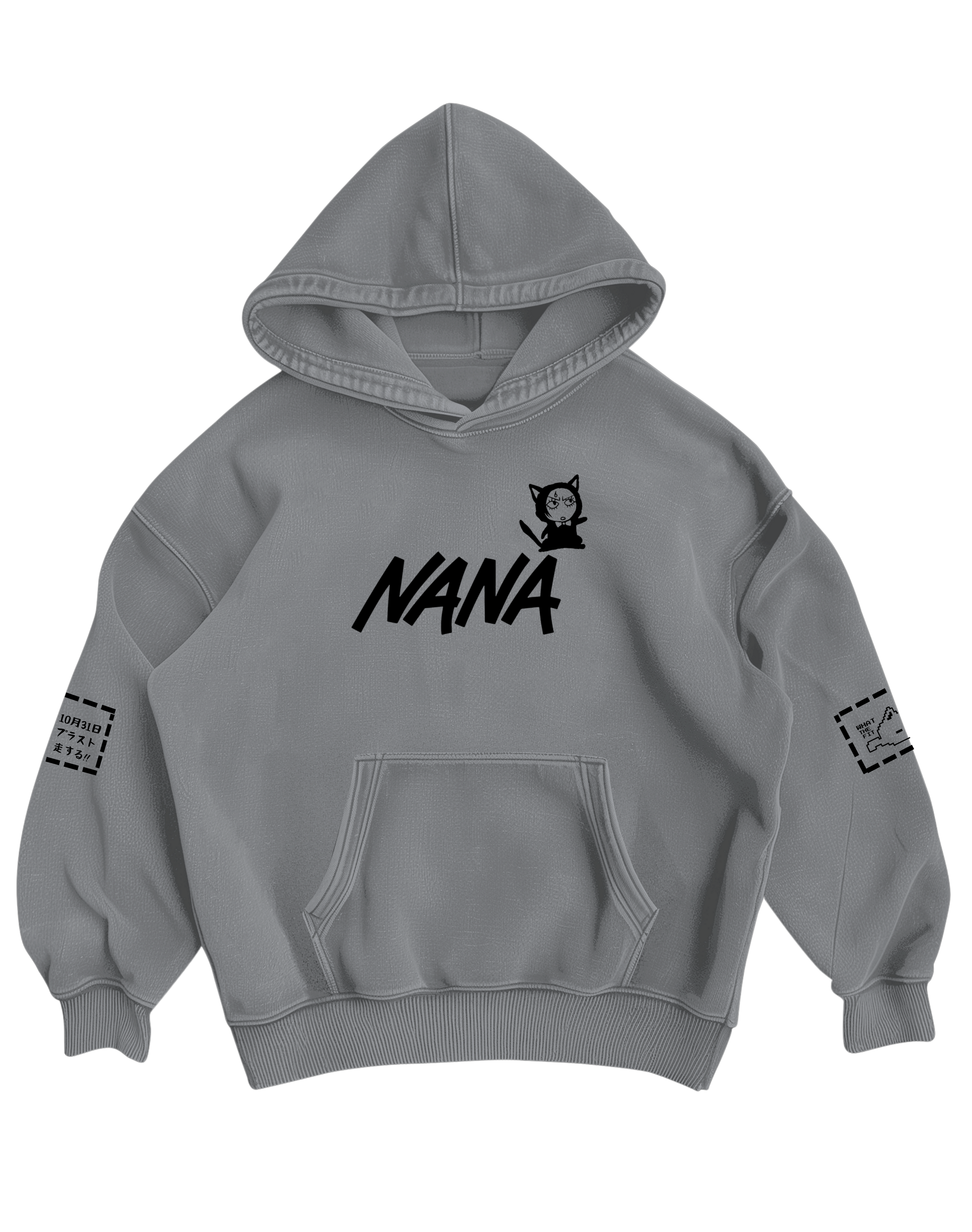 NANA OSAKI - GREY OVERSIZED HOODIE
