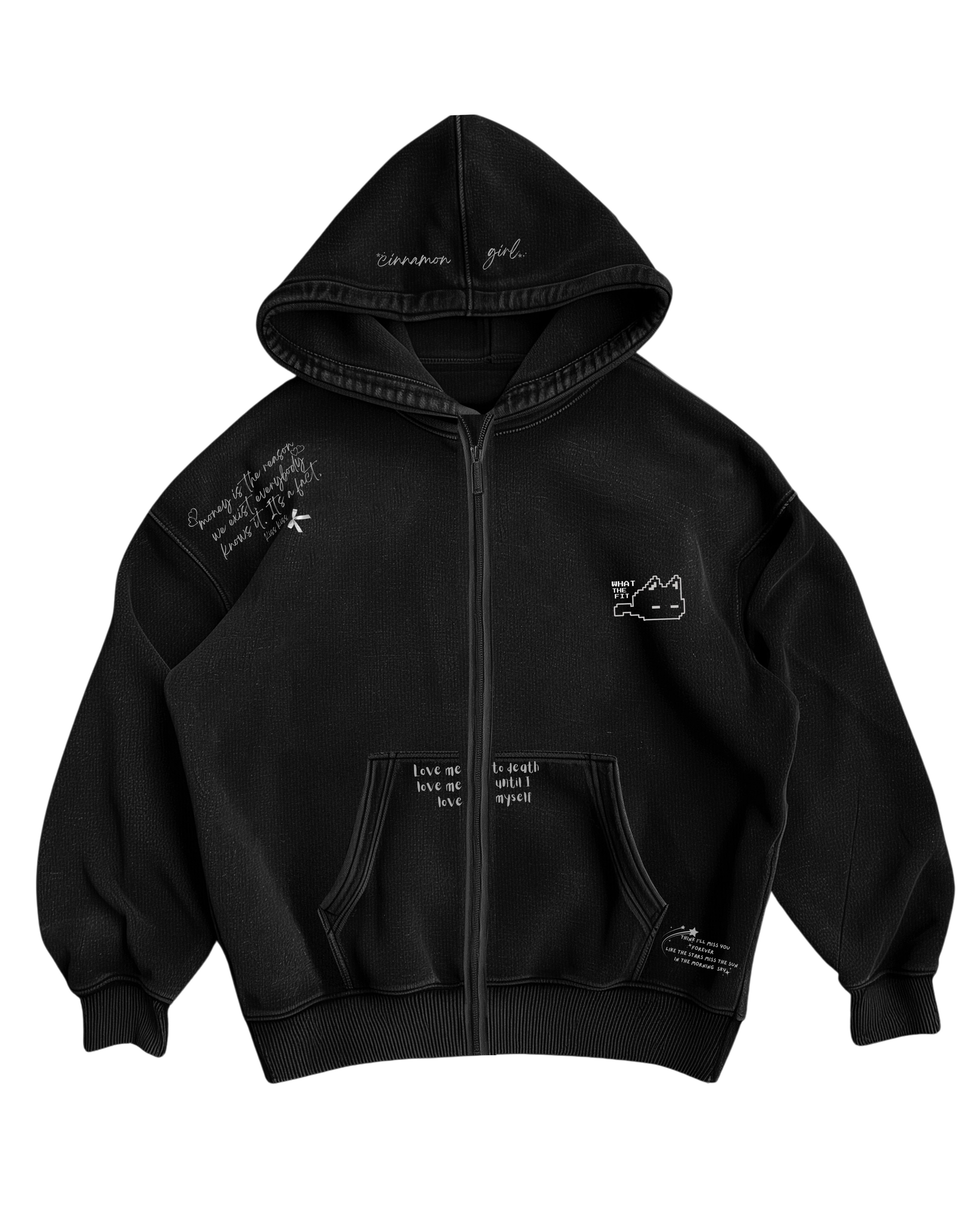 LANA DEL REY - REGULAR BLACK ZIP-UP HOODIE