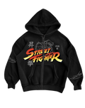 STREET FIGHTER - BLACK ZIP-UP HOODIE