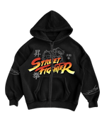 STREET FIGHTER - BLACK ZIP-UP HOODIE