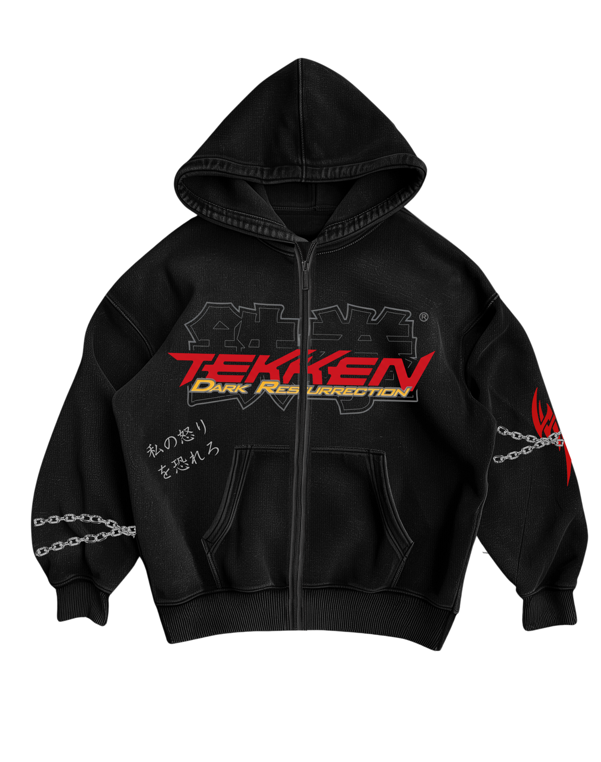 TEKKEN - BLACK ZIP-UP HOODIE