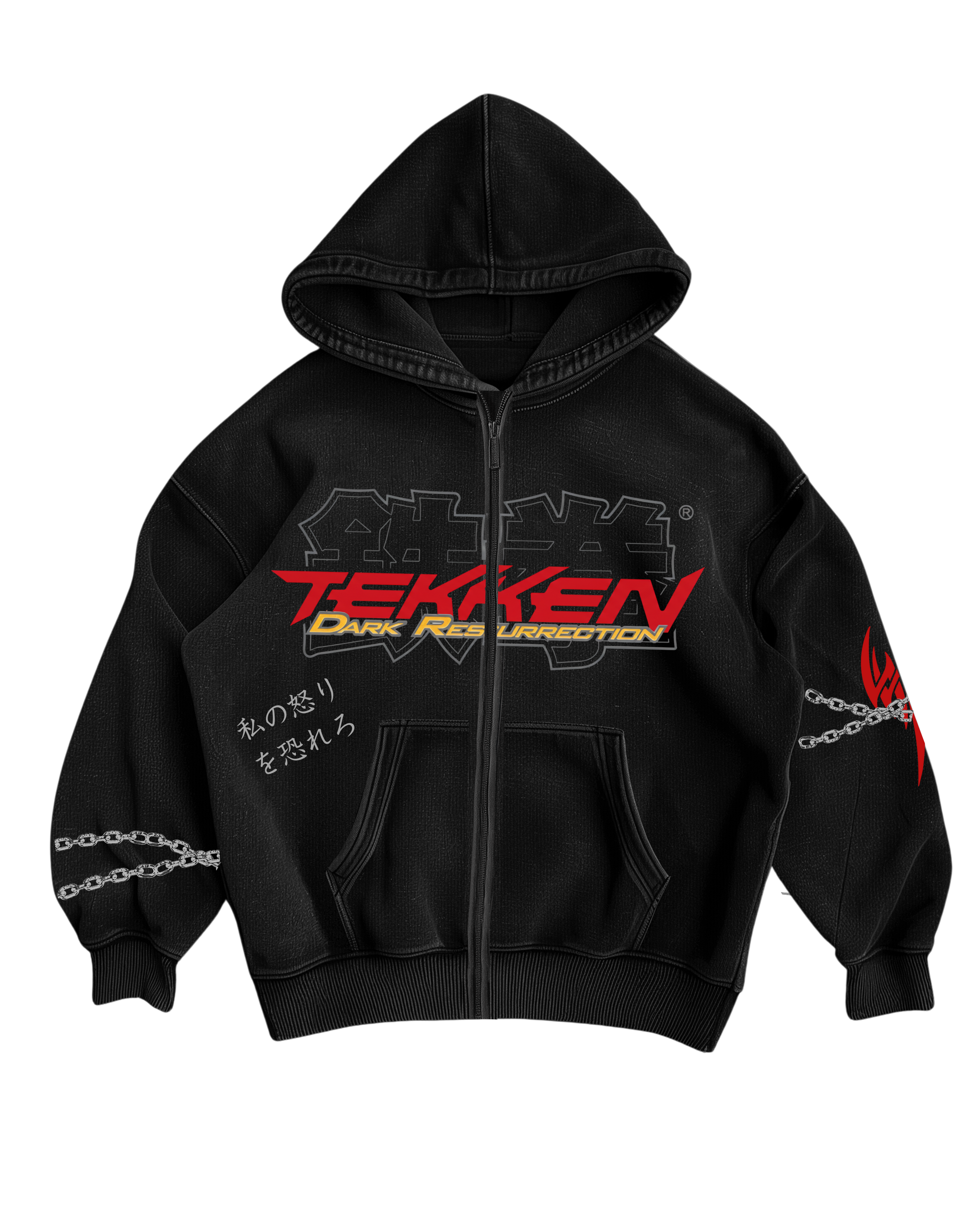 TEKKEN - BLACK ZIP-UP HOODIE