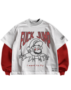 MARIO RETRO - WHITE/RED FULL SLEEVES TEE