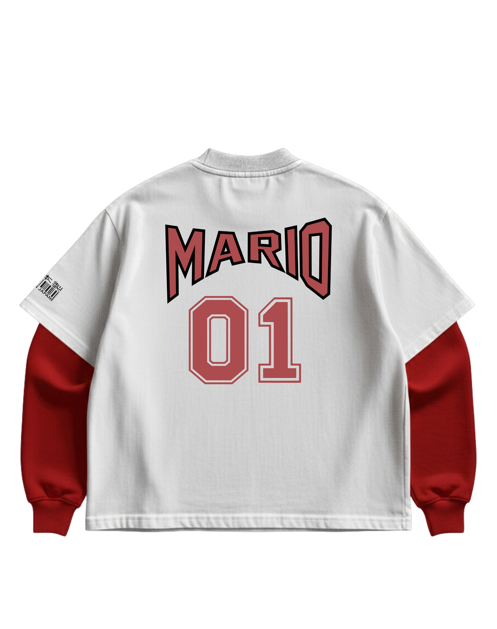 MARIO RETRO - WHITE/RED FULL SLEEVES TEE