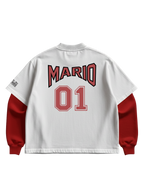 MARIO RETRO - WHITE/RED FULL SLEEVES TEE