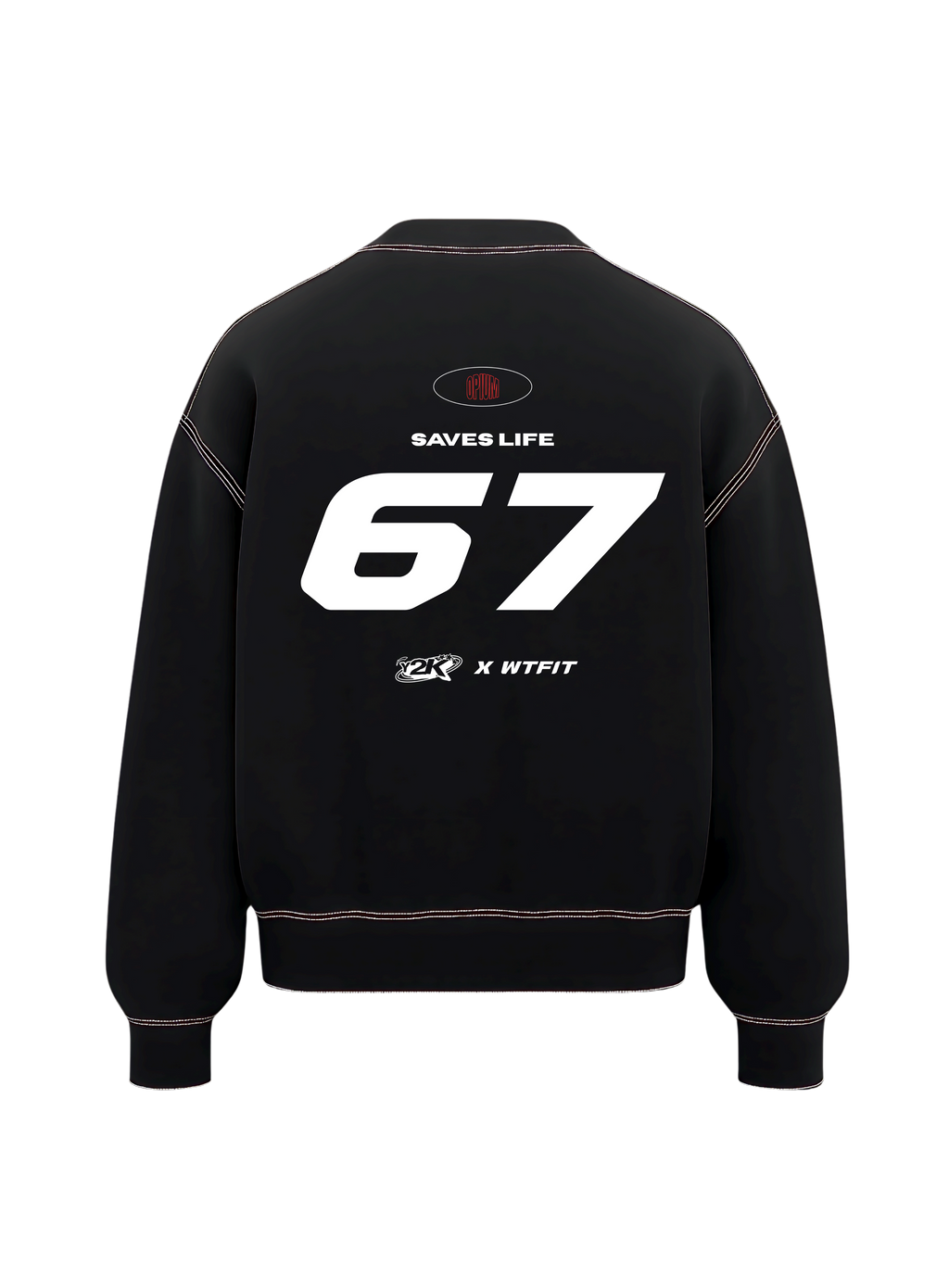 OPIUM - BLACK OVERSIZED SWETSHIRT