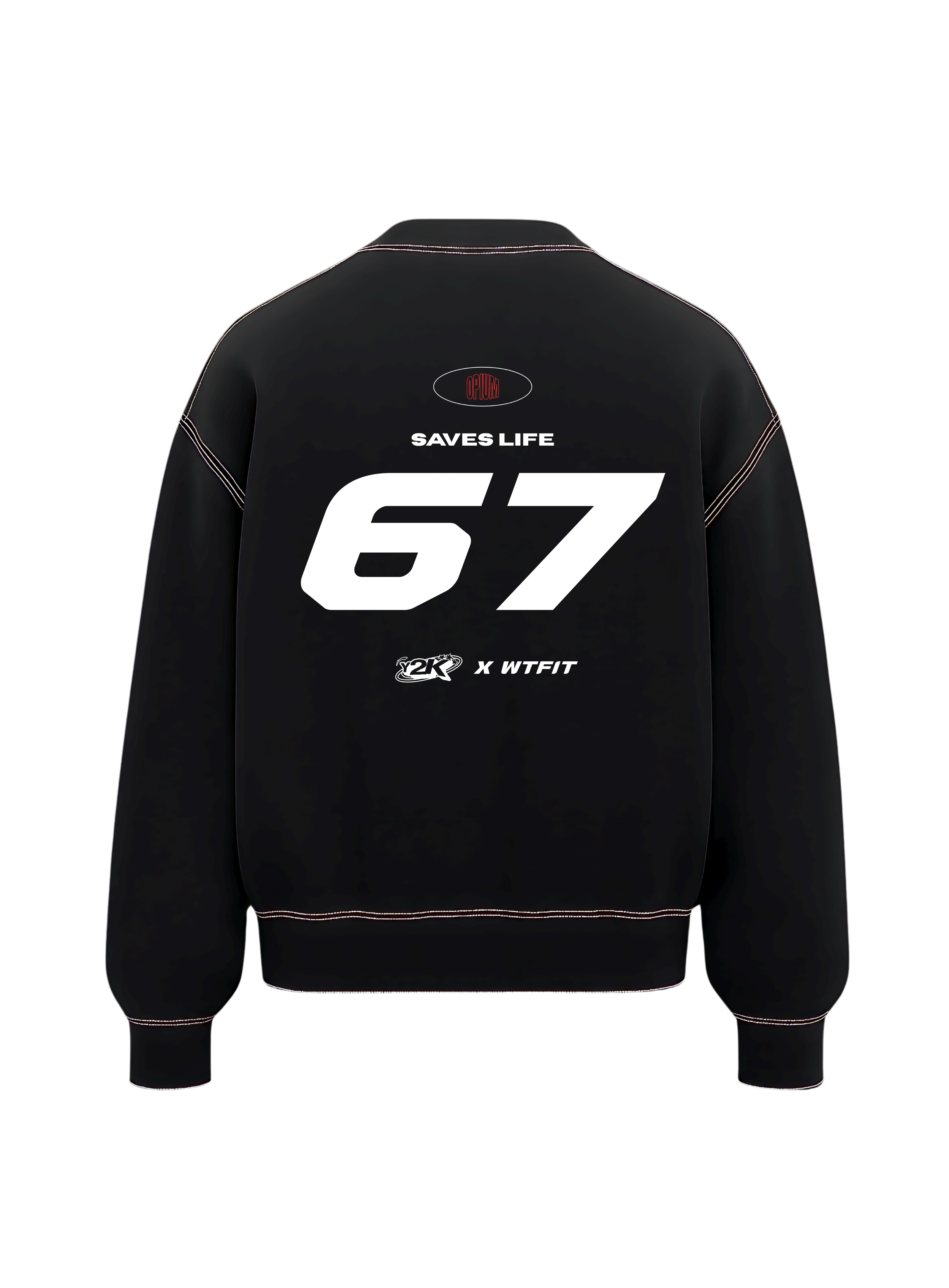 OPIUM - BLACK OVERSIZED SWETSHIRT