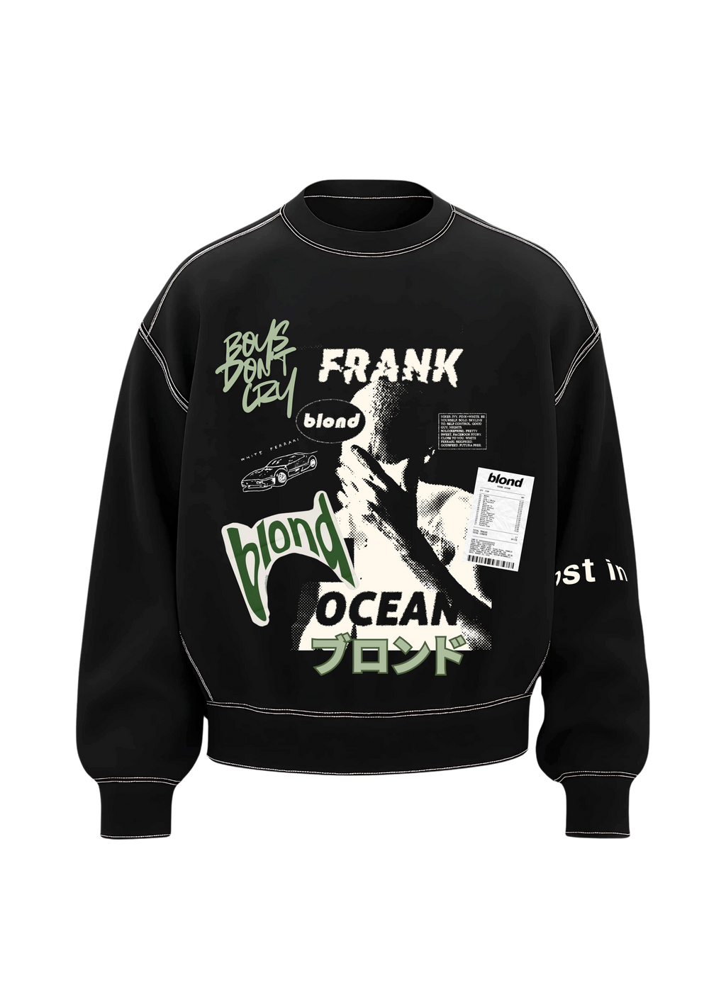 FRANK OCEAN - BLACK OVERSIZED SWEATSHIRT