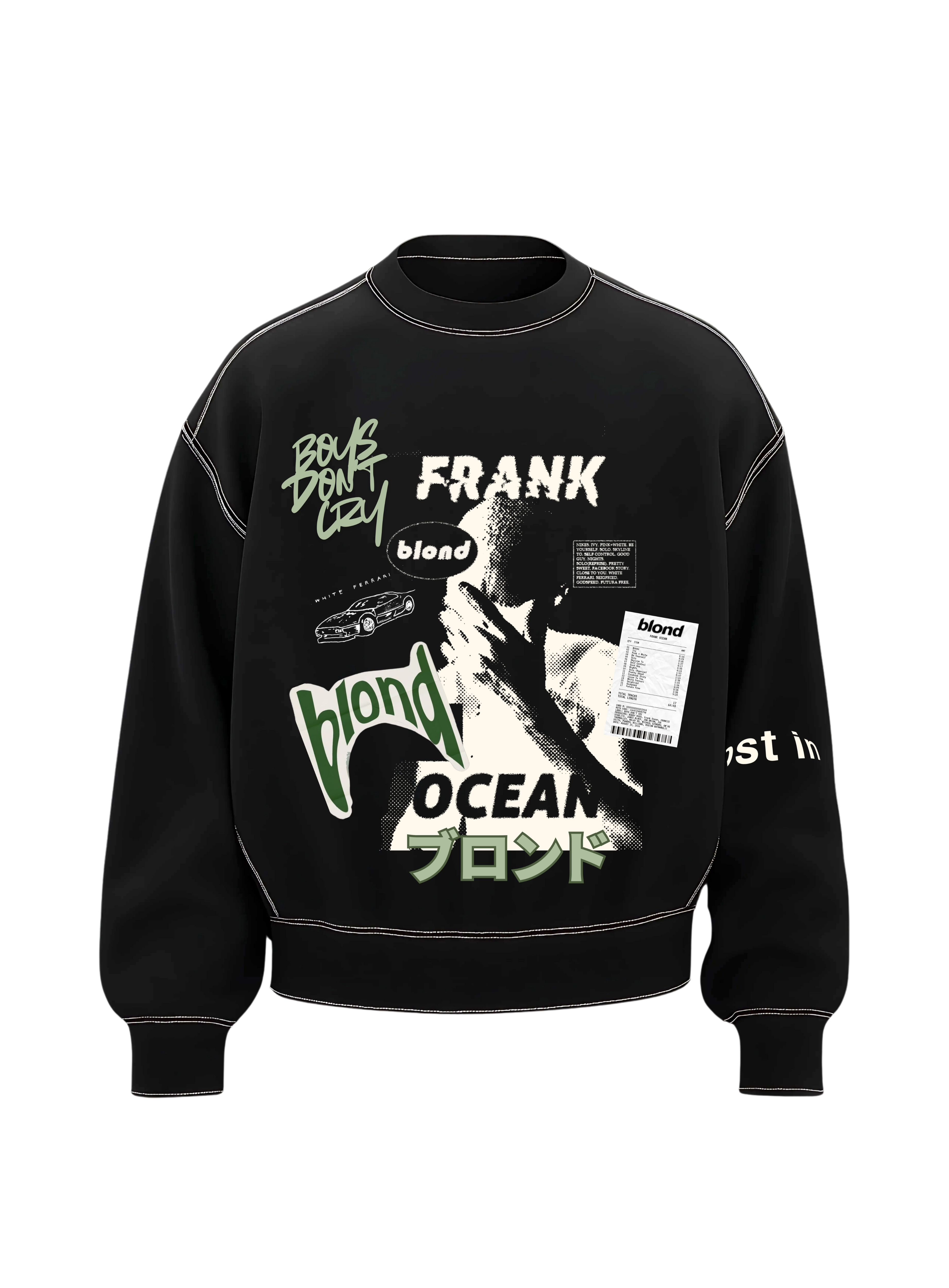 FRANK OCEAN - BLACK OVERSIZED SWEATSHIRT