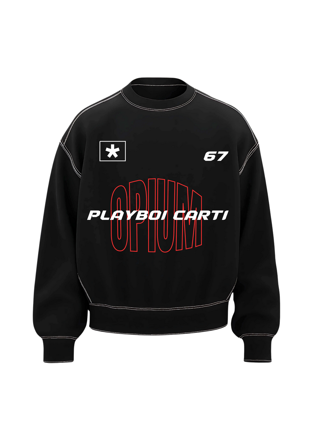 OPIUM - BLACK OVERSIZED SWETSHIRT