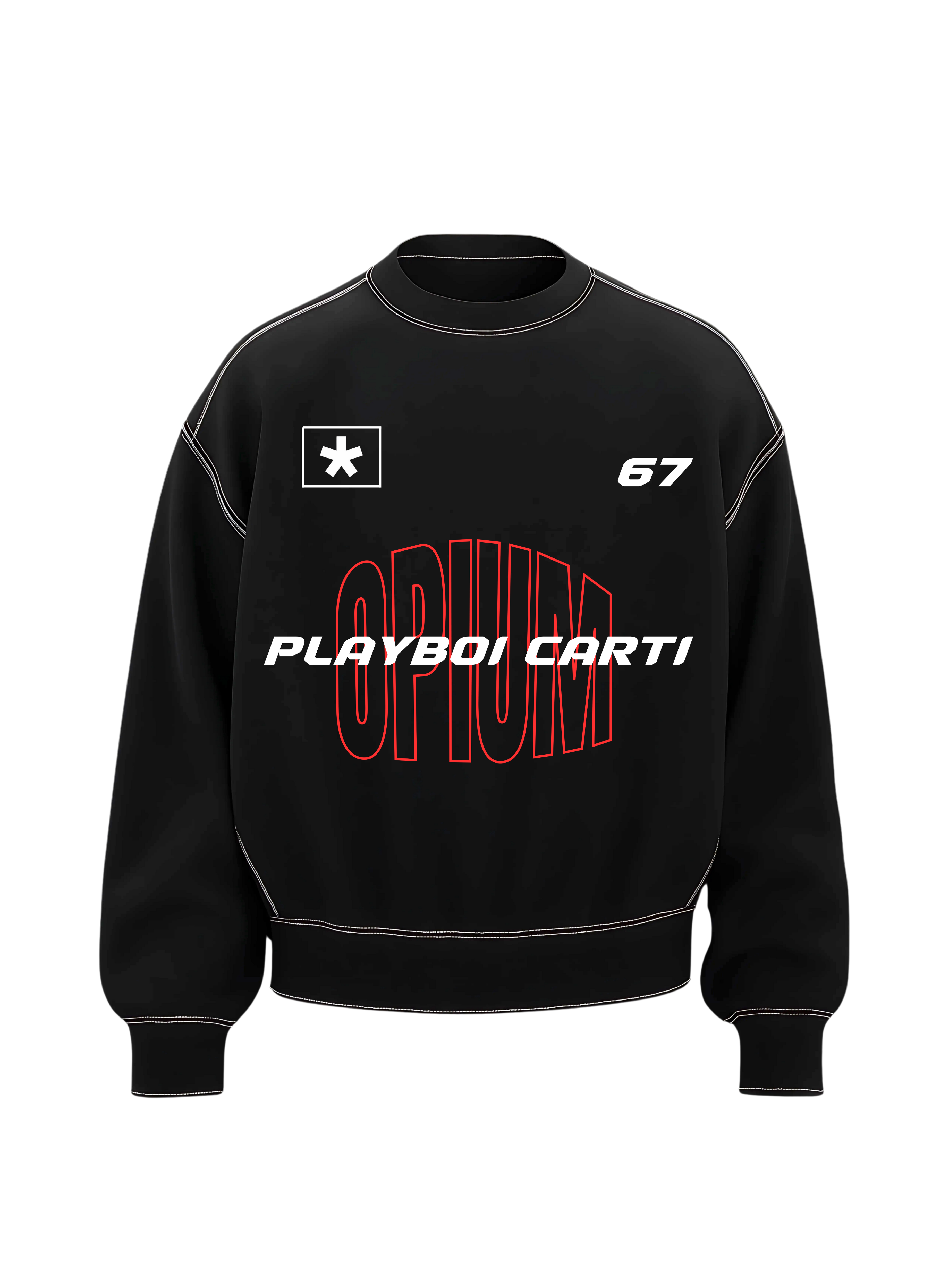 OPIUM - BLACK OVERSIZED SWETSHIRT