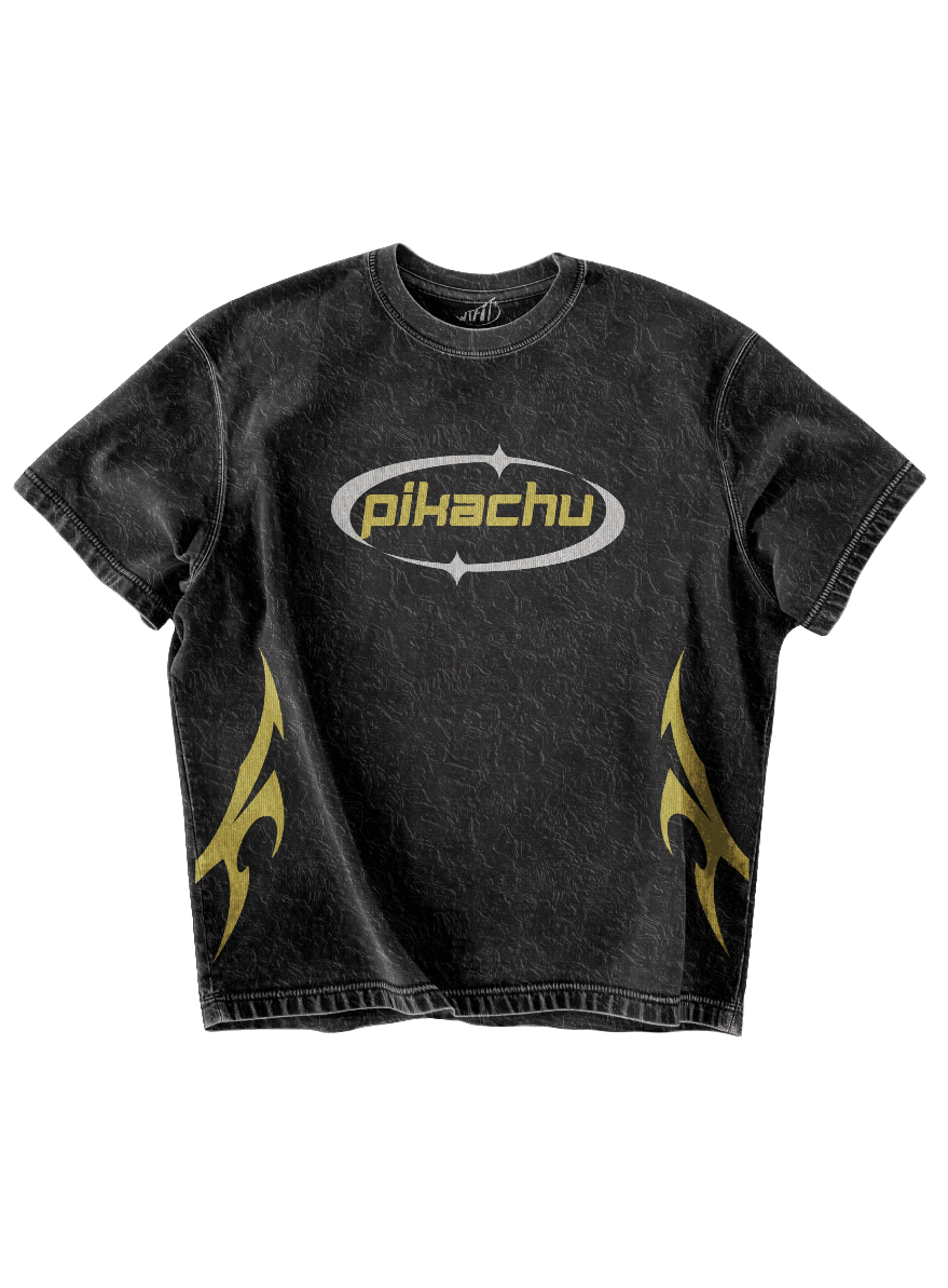 PIKACHU Y2K⚡- ACID WASH OVERSIZED TEE