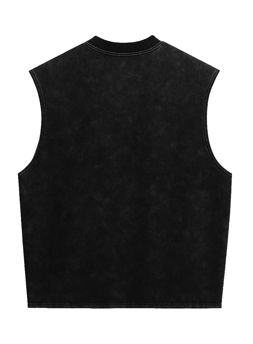 RING AROUND ROSES - ACID WASH BOXY VEST