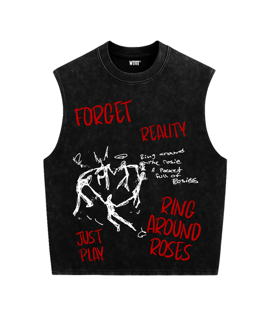 RING AROUND ROSES - ACID WASH BOXY VEST