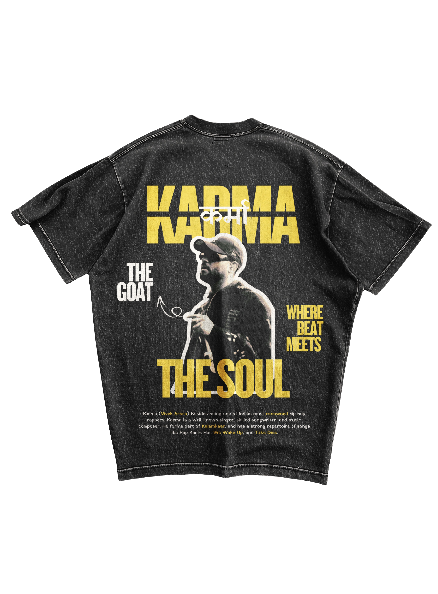 KARMA - ACID WASH OVERSIZED TEE