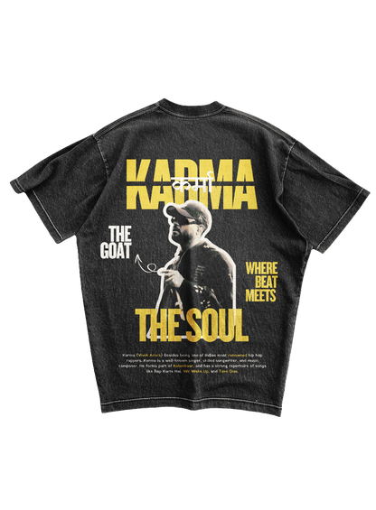 KARMA - ACID WASH OVERSIZED TEE