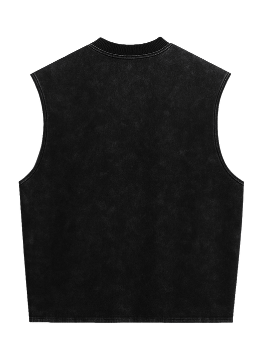 Black oversized acid wash vest for men and women – Blood gothic aesthetic sweatpants with unholy tribal graphics, grunge text patches, hidden scars and dark poetry – edgy unisex lower for Indian Gen best sweatpants for fashion men fashion trend viral fashion