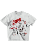 STREET KITTY- WHITE OVERSIZE TEE