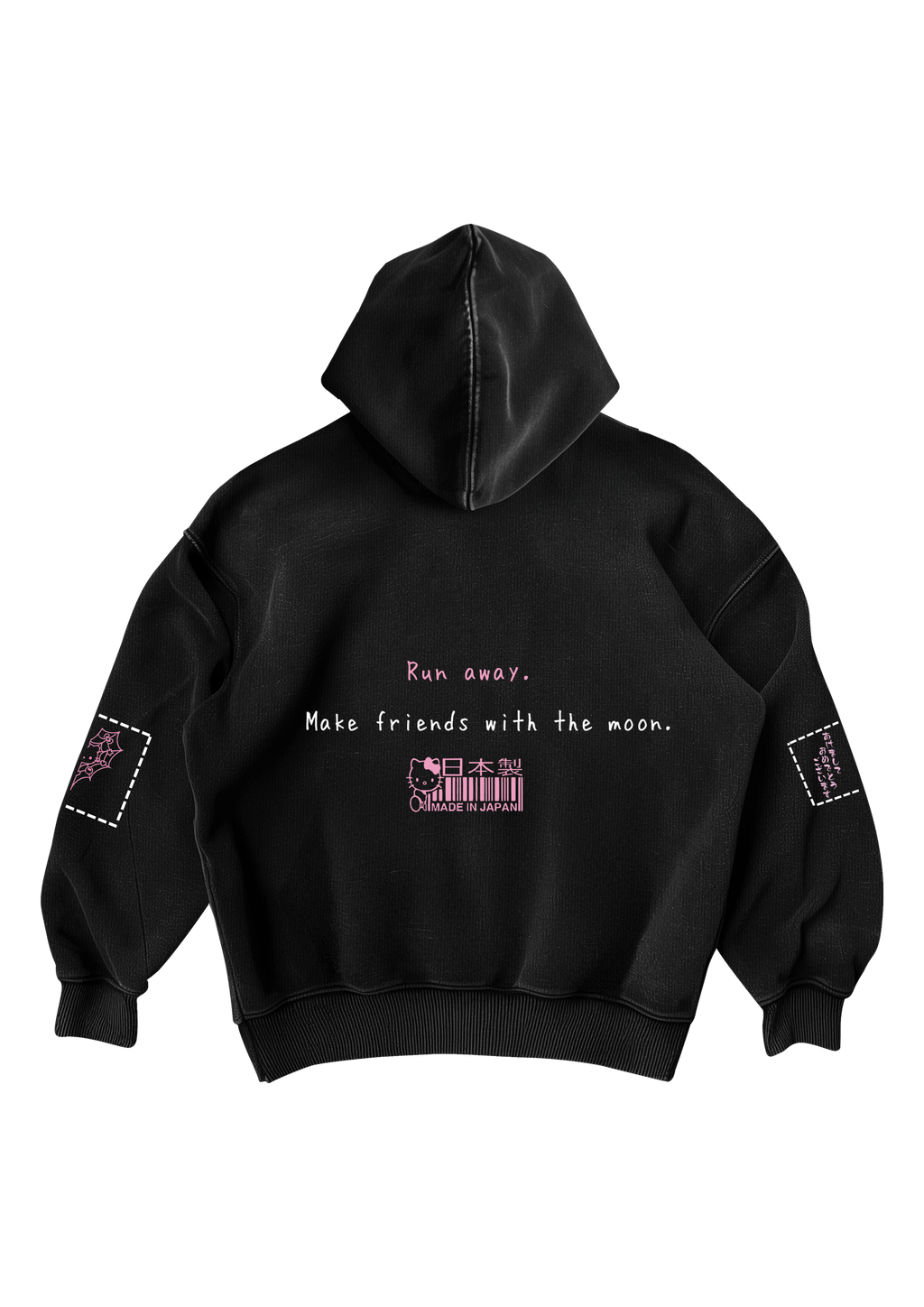 HELLO KITTY - BLACK OVERSIZED HOODIE