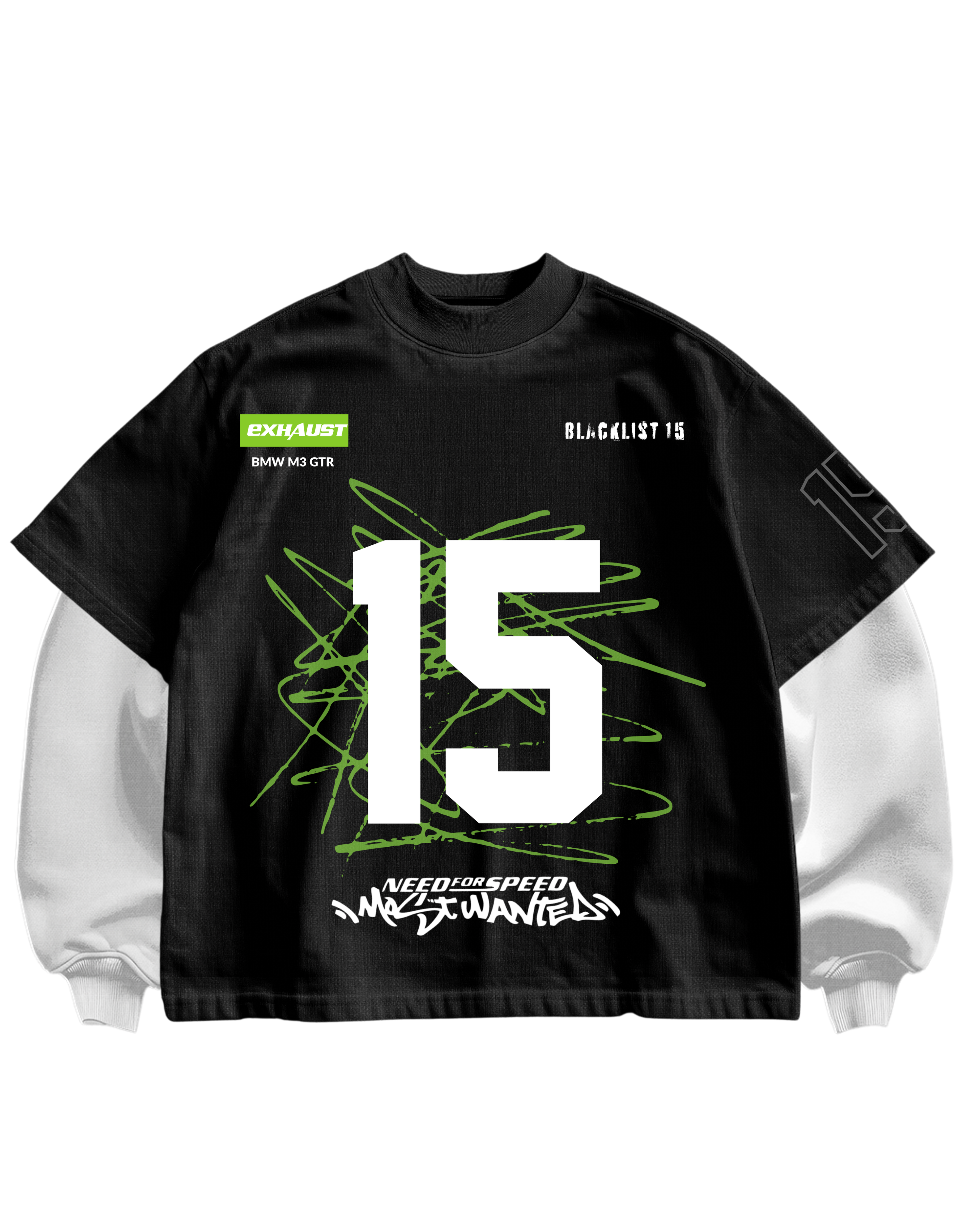 NFS MOST WANTED - BLACK/WHITE FULL SLEEVES TEE