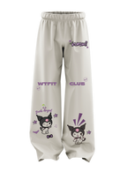 White unisex cotton sweatpants with relaxed fit, elastic waistband, and side pockets  perfect for casual wear, gym, and loungewear in India, gothic , streetwear,streetstyle , menswear , women's wear