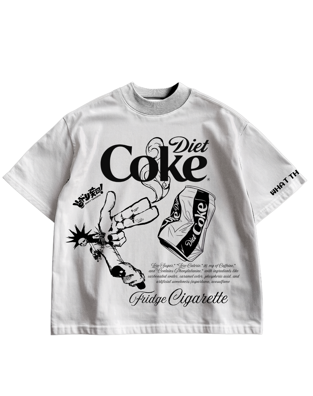 DIET COKE - WHITE OVERSIZE TEE