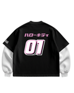 HELLO KITTY DRIFT- BLACK/WHITE FULL SLEEVES TEE