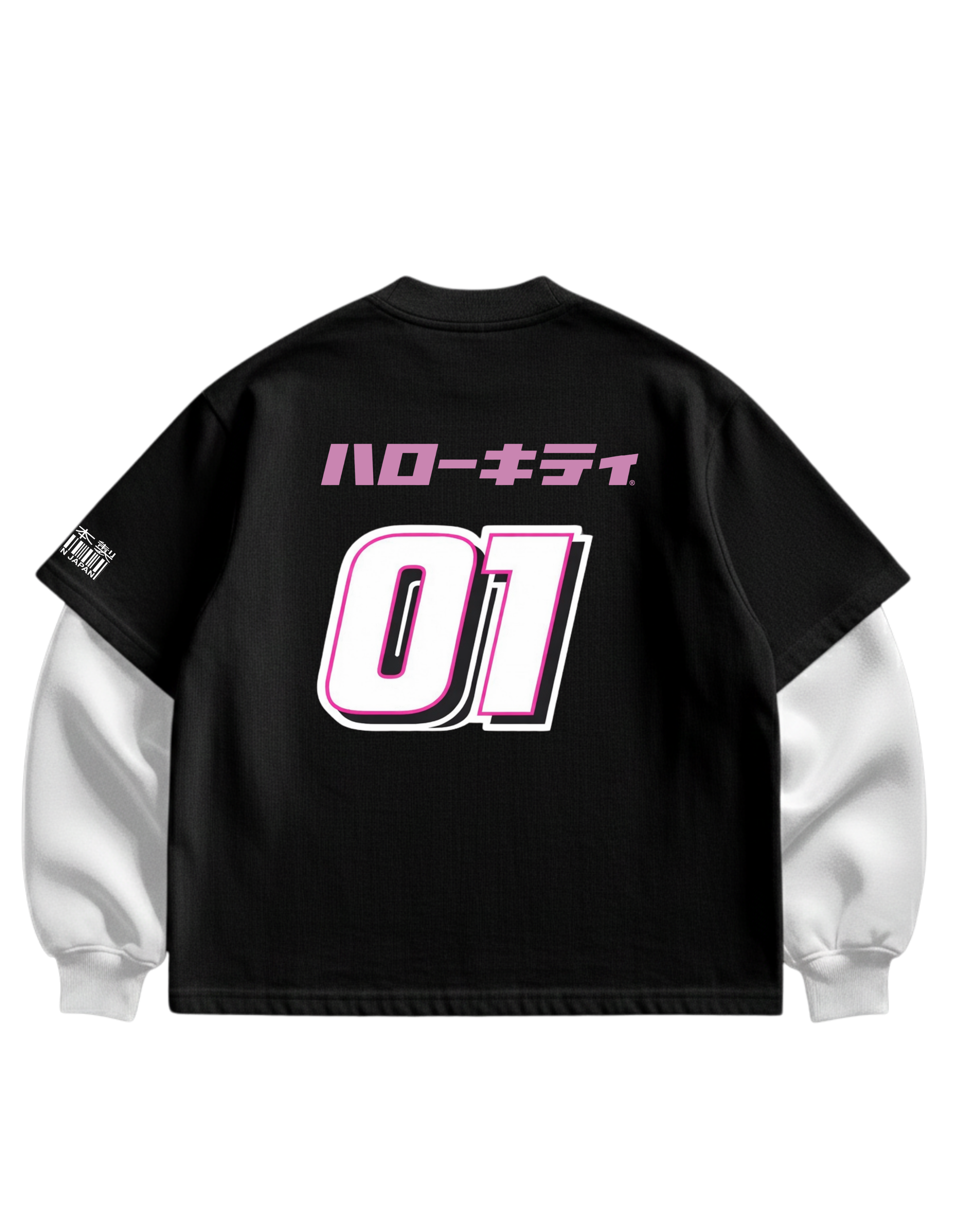 HELLO KITTY DRIFT- BLACK/WHITE FULL SLEEVES TEE