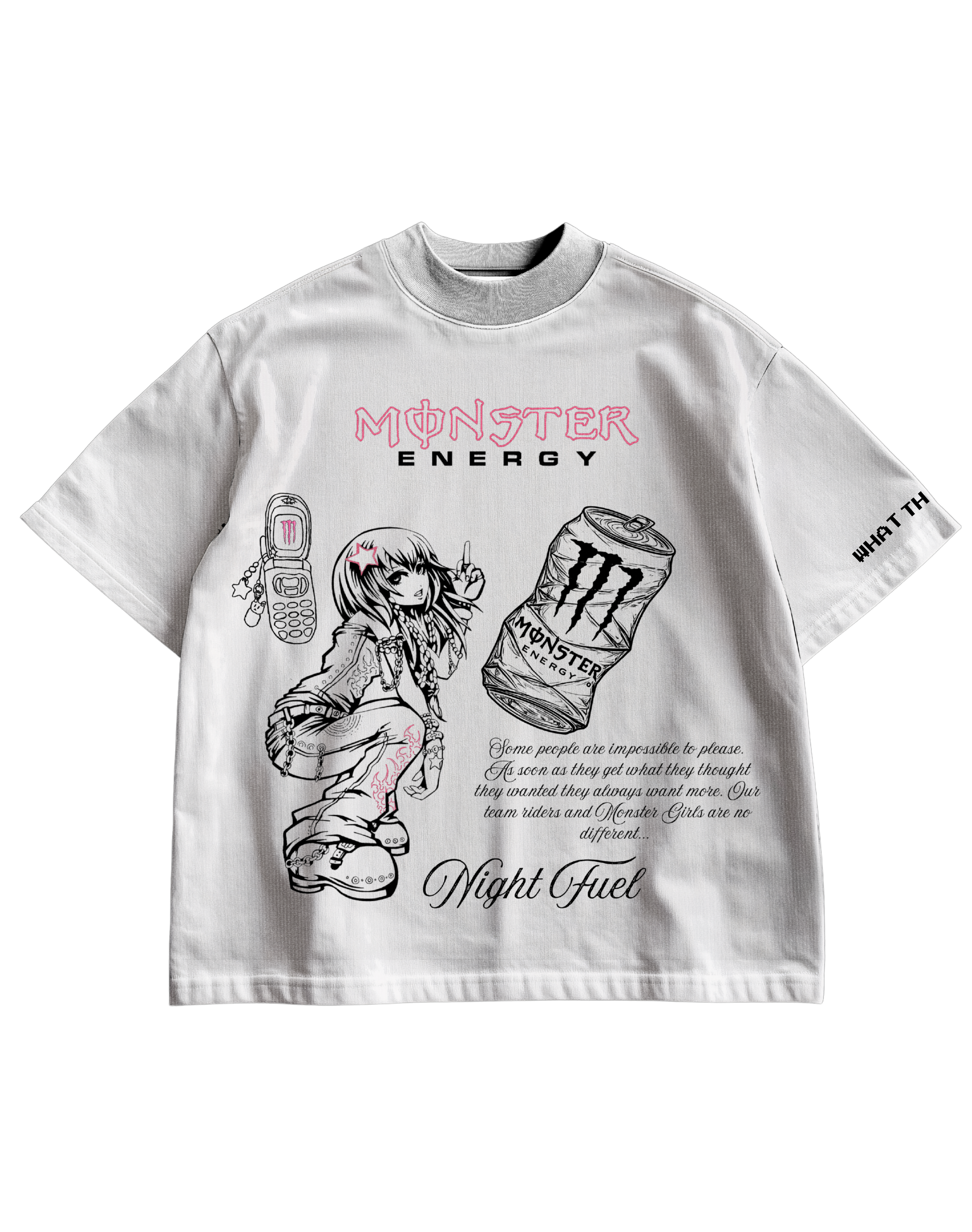 MONSTER ENERGY - WHITE OVERSIZED TEE