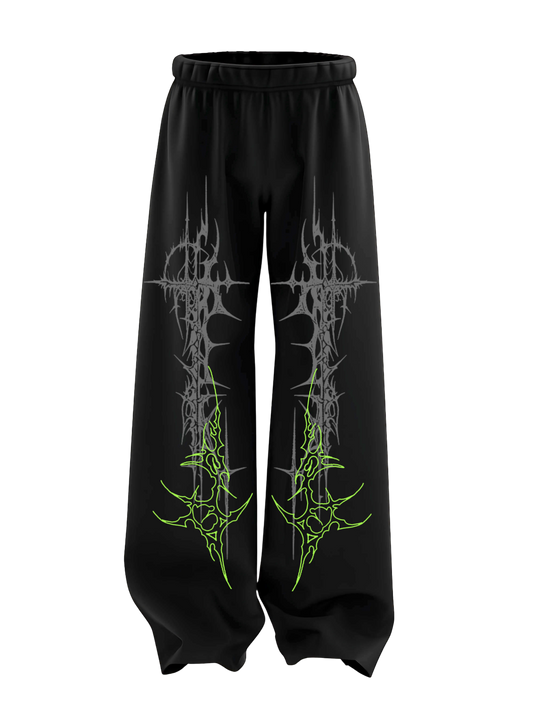 Black unisex cotton sweatpants with relaxed fit, elastic waistband, and side pockets  perfect for casual wear, gym, and loungewear in India, gothic , streetwear,streetstyle , menswear , women's wear
