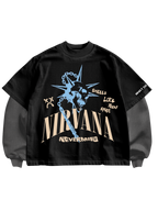 NIRVANA - BLACK/GREY FULL SLEEVES TEE