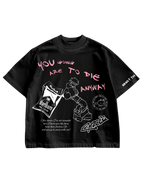 MARLBORO> LOVE - BLACK OVERSIZE TEE
