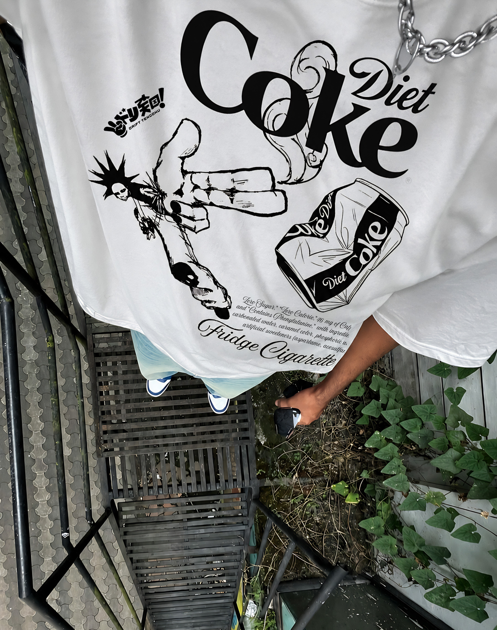 DIET COKE - WHITE OVERSIZE TEE