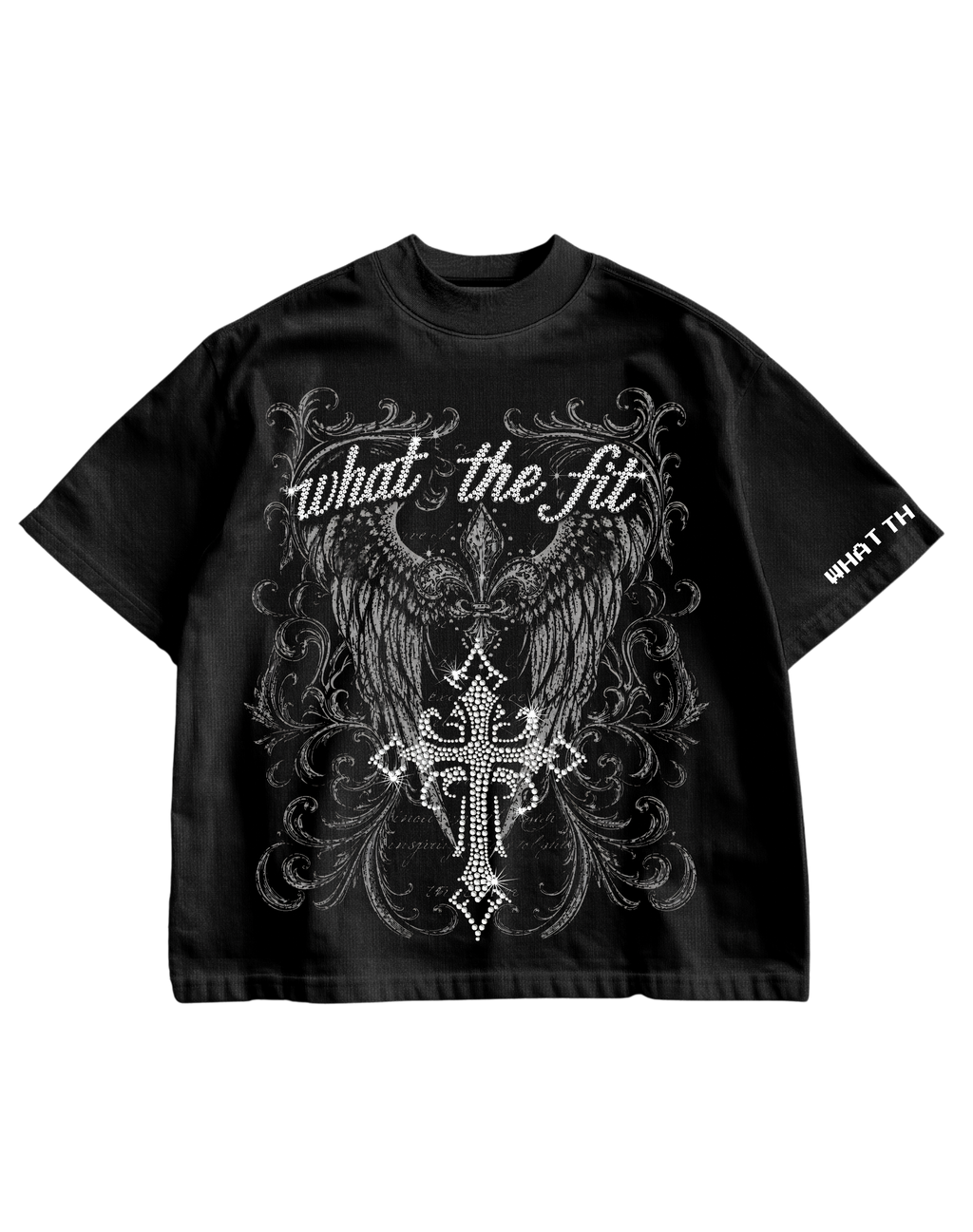 CRYSTAL RELIC - BLACK OVERSIZED TEE