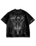 CRYSTAL RELIC - BLACK OVERSIZED TEE