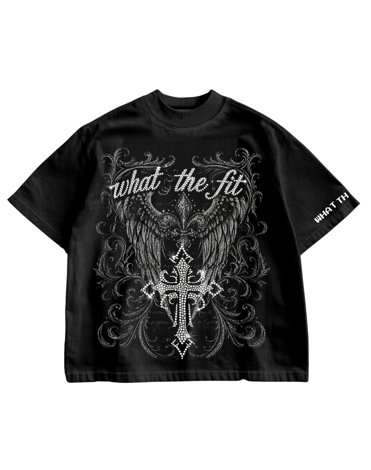 CRYSTAL RELIC - BLACK OVERSIZED TEE