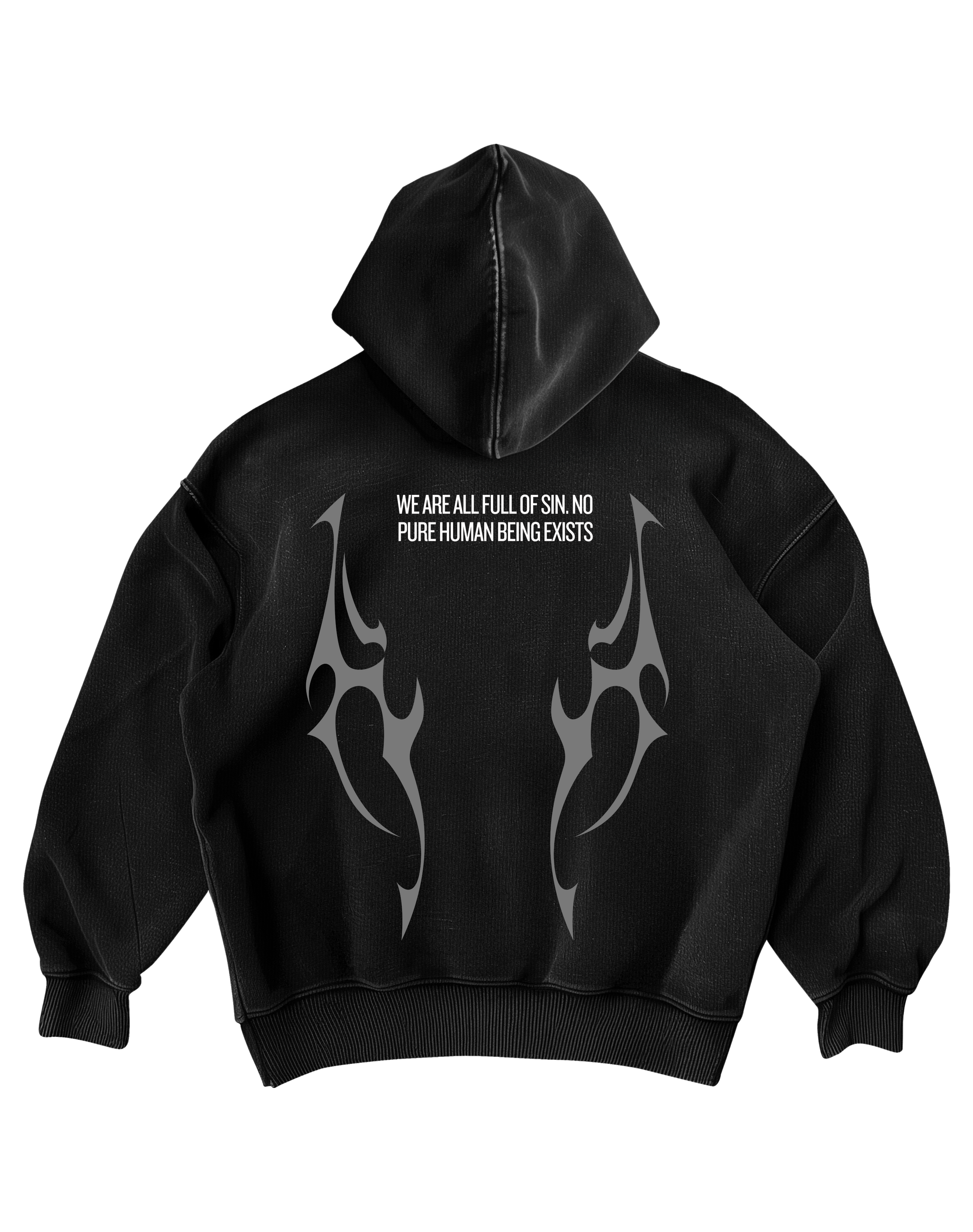 NARCISSIST - BLACK ZIP-UP HOODIE