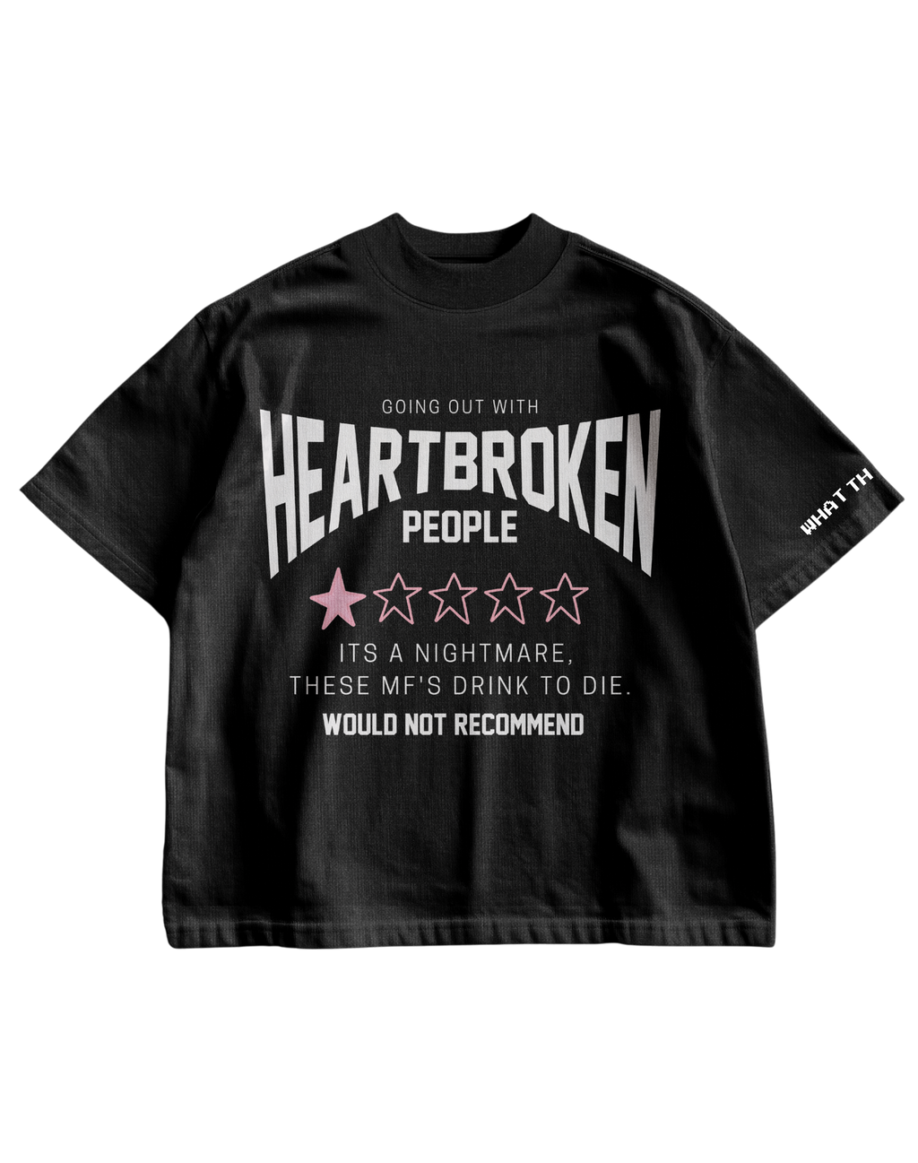 WTFIT SAYS  - BLACK OVERSIZED TEE