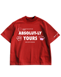 ABSOLUT-LY YOURS - RED OVERSIZED TEE