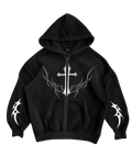 CURSED GOTHIC - BLACK ZIP-UP HOODIE