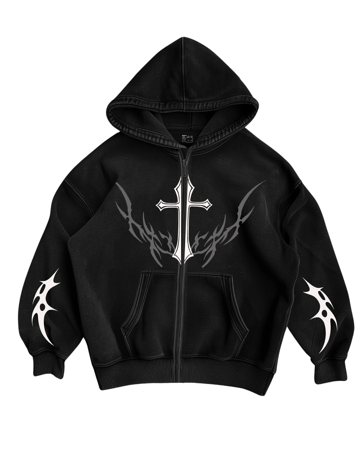 CURSED GOTHIC - BLACK ZIP-UP HOODIE
