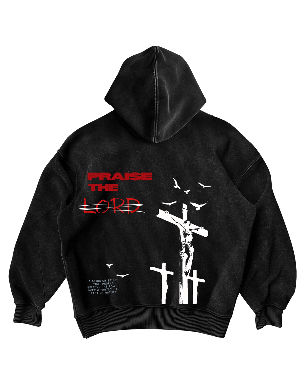 SAINT GOTHIC - BLACK OVERSIZED HOODIE