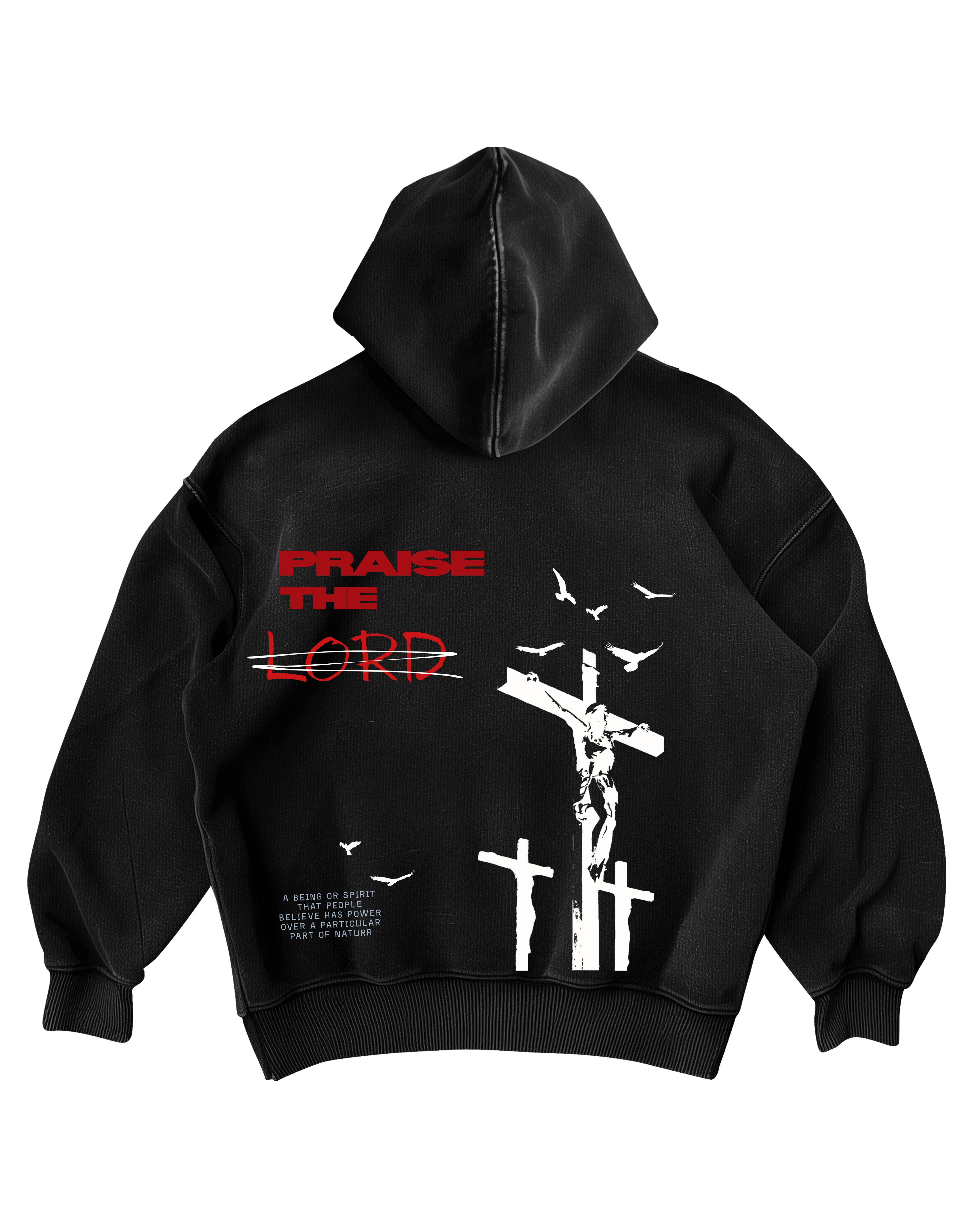 SAINT GOTHIC - BLACK OVERSIZED HOODIE